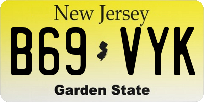 NJ license plate B69VYK