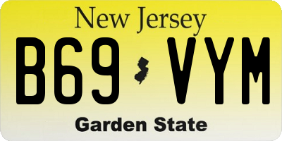 NJ license plate B69VYM