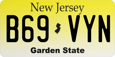 NJ license plate B69VYN