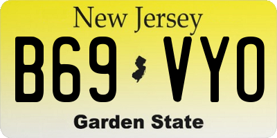 NJ license plate B69VYO