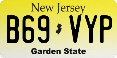 NJ license plate B69VYP