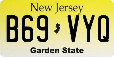NJ license plate B69VYQ