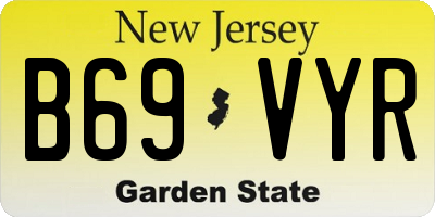 NJ license plate B69VYR