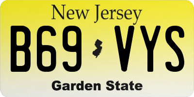 NJ license plate B69VYS