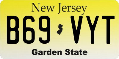 NJ license plate B69VYT