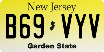NJ license plate B69VYV