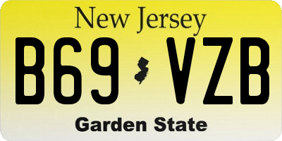 NJ license plate B69VZB
