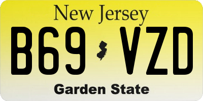 NJ license plate B69VZD