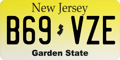 NJ license plate B69VZE