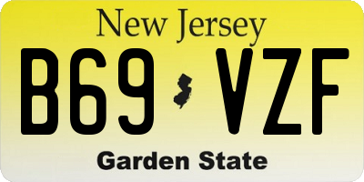 NJ license plate B69VZF