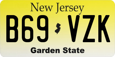 NJ license plate B69VZK