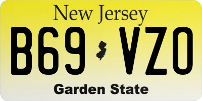 NJ license plate B69VZO