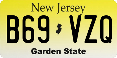 NJ license plate B69VZQ
