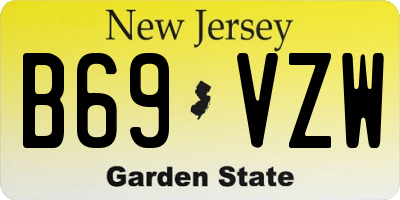NJ license plate B69VZW