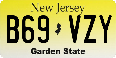 NJ license plate B69VZY