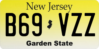 NJ license plate B69VZZ