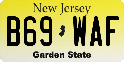 NJ license plate B69WAF