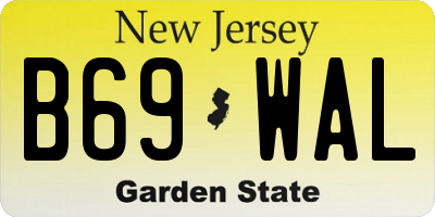NJ license plate B69WAL