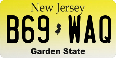 NJ license plate B69WAQ