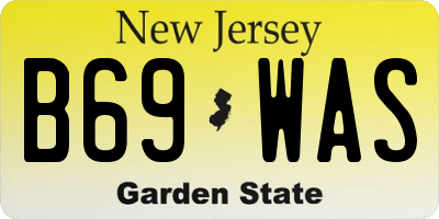 NJ license plate B69WAS