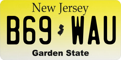 NJ license plate B69WAU