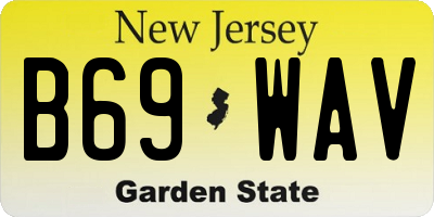 NJ license plate B69WAV
