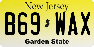 NJ license plate B69WAX
