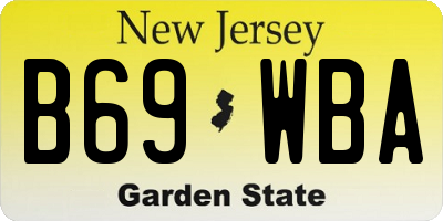 NJ license plate B69WBA