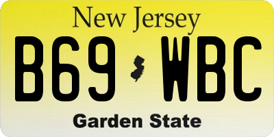 NJ license plate B69WBC