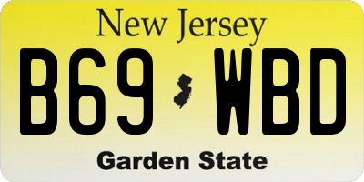 NJ license plate B69WBD