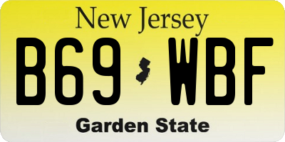 NJ license plate B69WBF