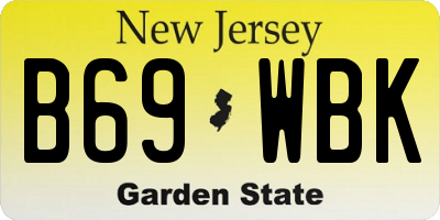 NJ license plate B69WBK