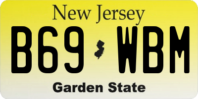 NJ license plate B69WBM