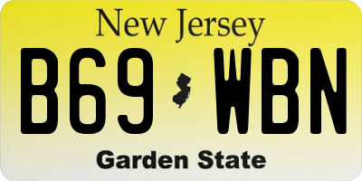 NJ license plate B69WBN