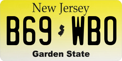 NJ license plate B69WBO