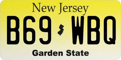 NJ license plate B69WBQ