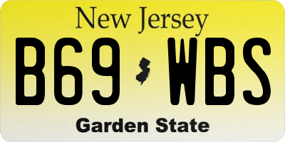 NJ license plate B69WBS