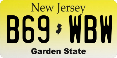 NJ license plate B69WBW