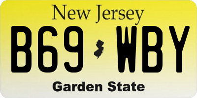 NJ license plate B69WBY