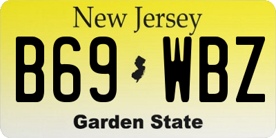 NJ license plate B69WBZ