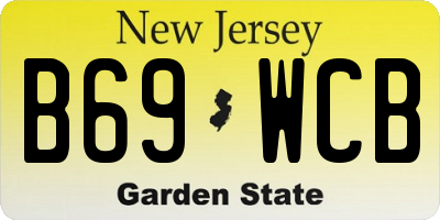 NJ license plate B69WCB