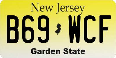 NJ license plate B69WCF
