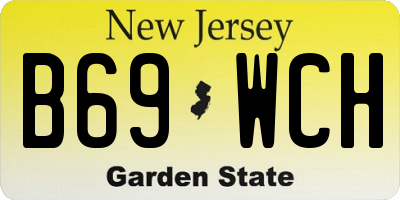 NJ license plate B69WCH