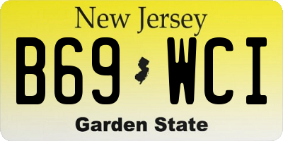 NJ license plate B69WCI