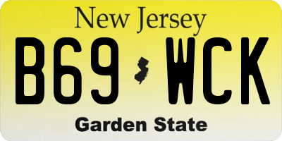 NJ license plate B69WCK