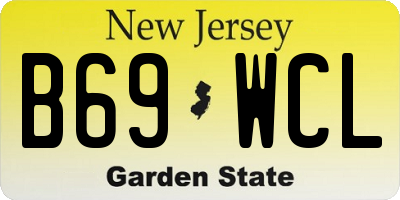 NJ license plate B69WCL