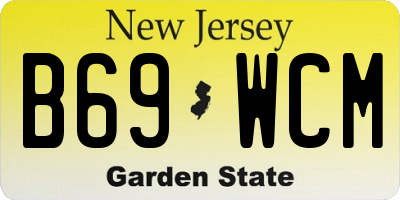 NJ license plate B69WCM