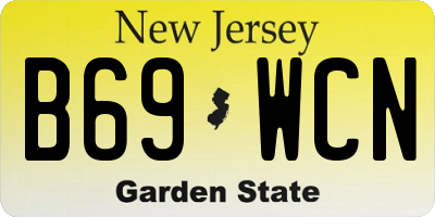 NJ license plate B69WCN