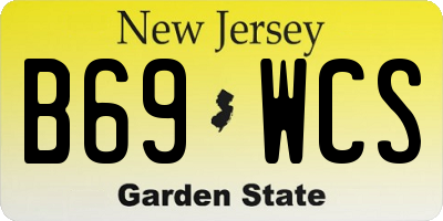 NJ license plate B69WCS