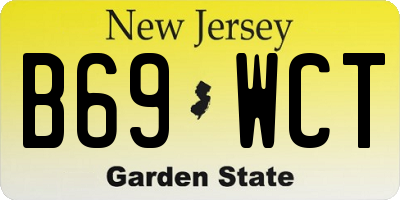 NJ license plate B69WCT